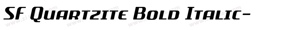 SF Quartzite Bold Italic字体转换